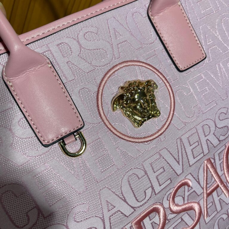 Versace Allover Large Tote Bag Pink 39Cm 1004741 1A08199 Dtu Unica 2N77V - Image 5