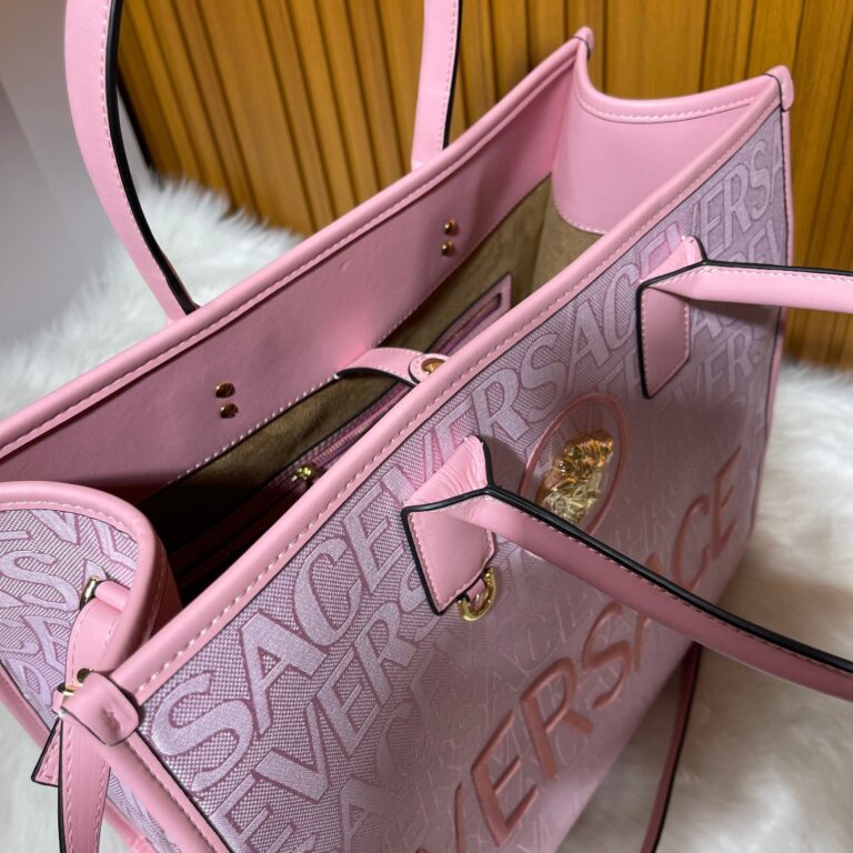 Versace Allover Large Tote Bag Pink 39Cm 1004741 1A08199 Dtu Unica 2N77V - Image 9