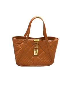 Versace Greca Goddess Small Tote Bag Brown 29Cm