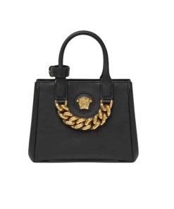 Versace La Medusa Small Chain Tote Bag Black 25Cm