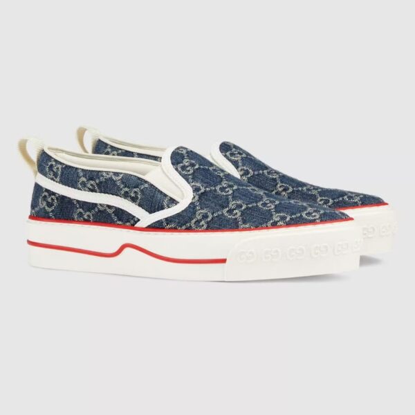 Gucci Women's Tennis 1977 Slip-On Sneaker Dark Blue ?624733 2Kq30 4466