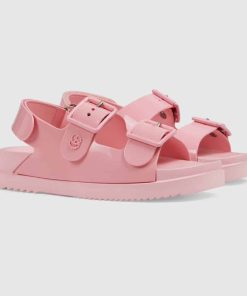 Gucci Women'S Sandal With Mini Double G Pastel Pink 660243 J8700 5815