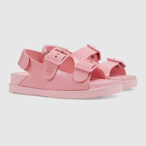 Gucci Women'S Sandal With Mini Double G Pastel Pink 660243 J8700 5815