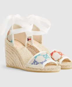 Gucci Women's Platform Espadrille Sandals ?652895 Uft80 8469