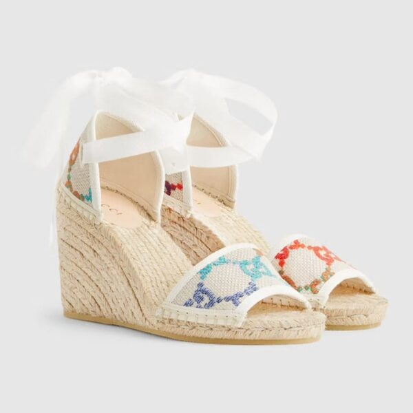 Gucci Women's Platform Espadrille Sandals ?652895 Uft80 8469