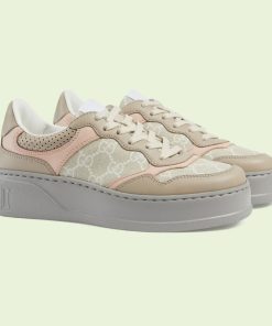 Gucci Women'S Sneaker White And Beige 700775 Upg90 9595