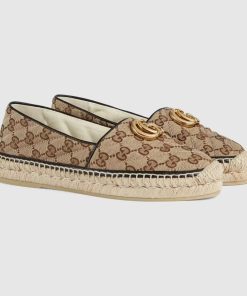 Gucci Women'S Matelassé Canvas Espadrille Beige 621239 Kqwm0 9765