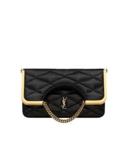 Saint Laurent The 87 Bag Quilted Lambskin Black 27Cm