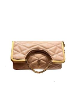 Saint Laurent The 87 Bag Quilted Lambskin Beige 25Cm
