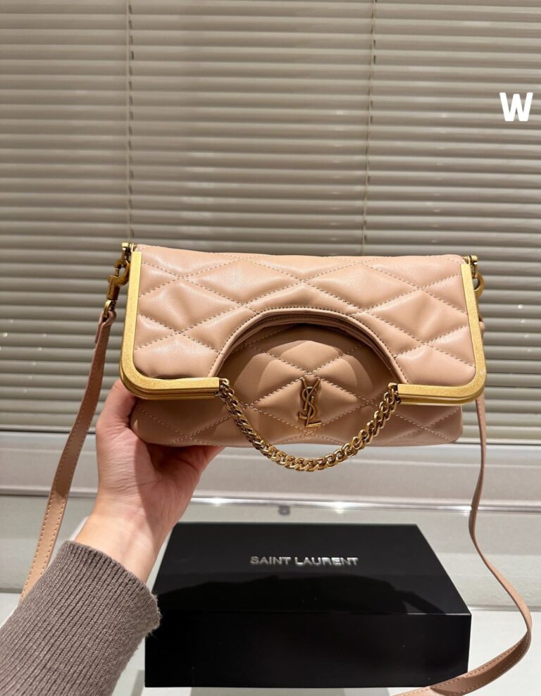 Saint Laurent The 87 Bag Quilted Lambskin Beige 25Cm - Image 2