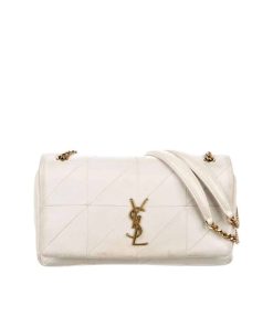 Saint Laurent Jamie Medium In Lambskin White 26Cm