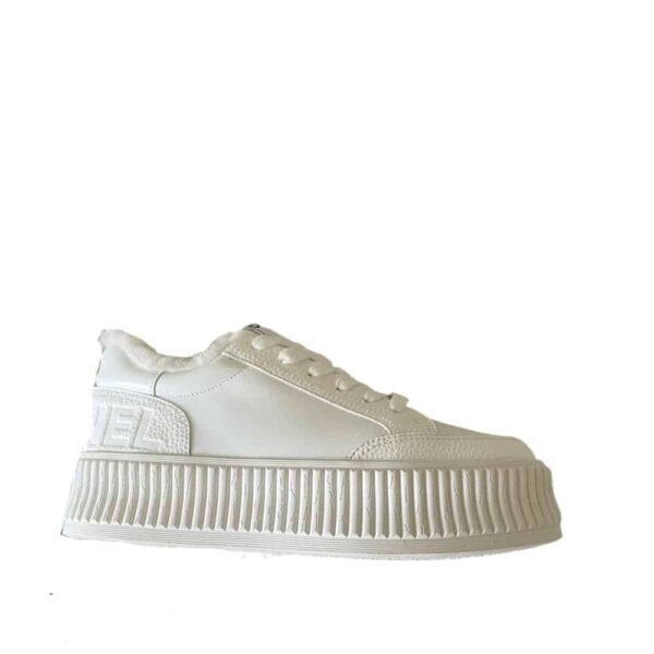 Chanel Winter Fur Sneakers White