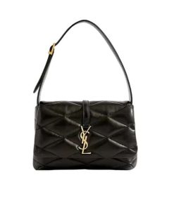 Saint Laurent Le 57 Quilted Leather Shoulder Bag Black 23Cm