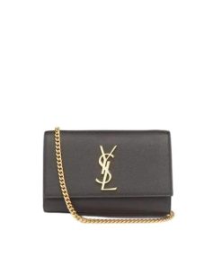 Saint Laurent Uptown Ysl Plaque Grained Leather 18Cm