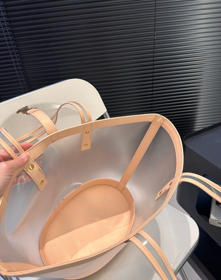 Saint Laurent Panier Medium In Vinyl And Vegetable Tanned Leather Brown 28 Cm 773697Fac0F2275 - Image 10