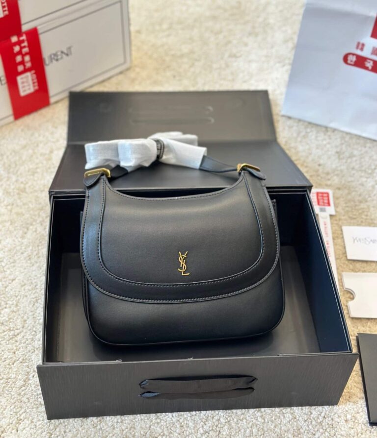 Saint Laurent Charlie Medium Shoulder Bag In Smooth Leather Black 23Cm 686742 2R20W 1000 - Image 3