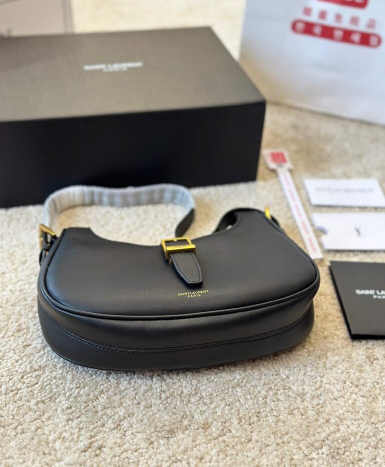 Saint Laurent Le Fermoire Leather Shoulder Bag Black 25Cm 6726152Za2W 1062 - Image 7