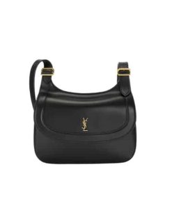 Saint Laurent Charlie Medium Shoulder Bag In Smooth Leather Black 23Cm 686742 2R20W 1000