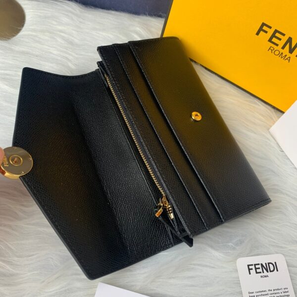 Fendi Continental Wallet Black 8M0251A18Bf0Kur - Image 6
