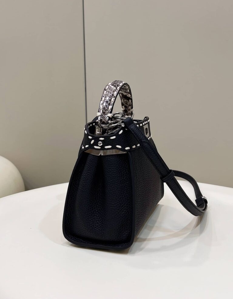 Fendi Peekaboo Mini Selleria Bag With Exotic Details Black 8Bn327Akl3F06Hw - Image 7
