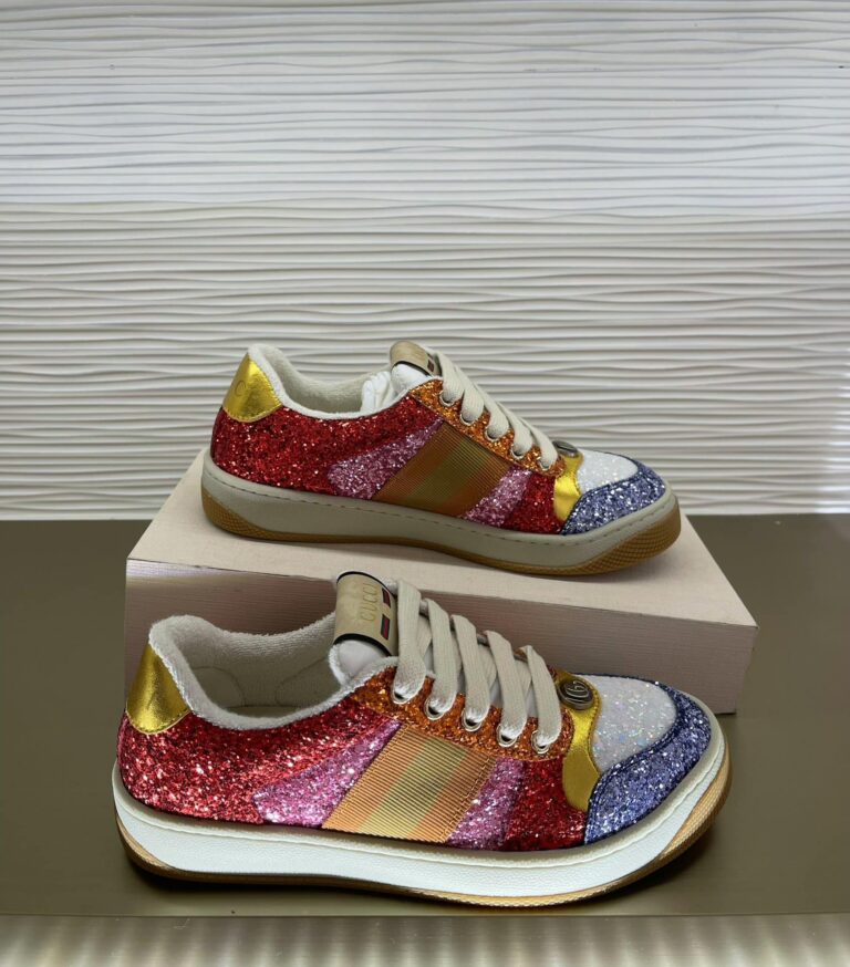 Gucci Lovelight Screener Sneaker With Glitter 710534 Faaku 4942 - Image 3