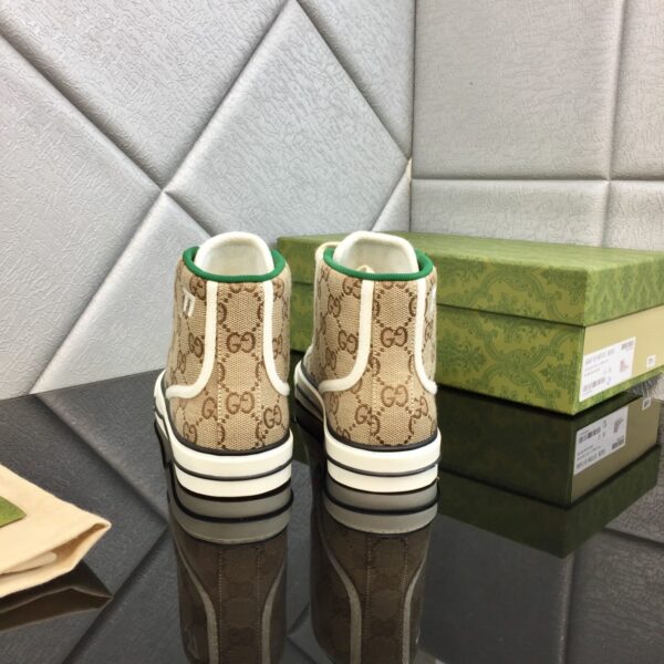 Gucci Tennis 1977 High Top Sneaker Beige Ebony 625807-Hvk70-9765 - Image 5