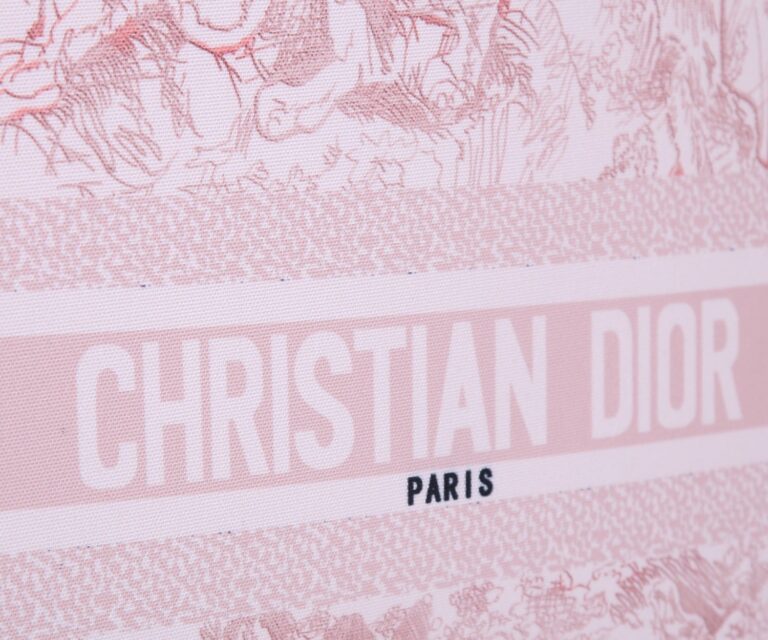 Dior Large Tote Toile De Jouy Embroidery Pink 42Cm - Image 6
