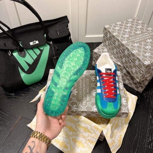 Gucci X Adidas Gazelle Sneaker In Light Blue 707867 U7R10 3660 - Image 6