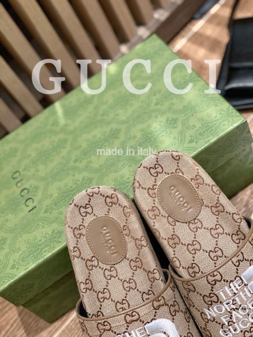 Gucci X The North Face Women'S Slides Beige And Brown - Image 5