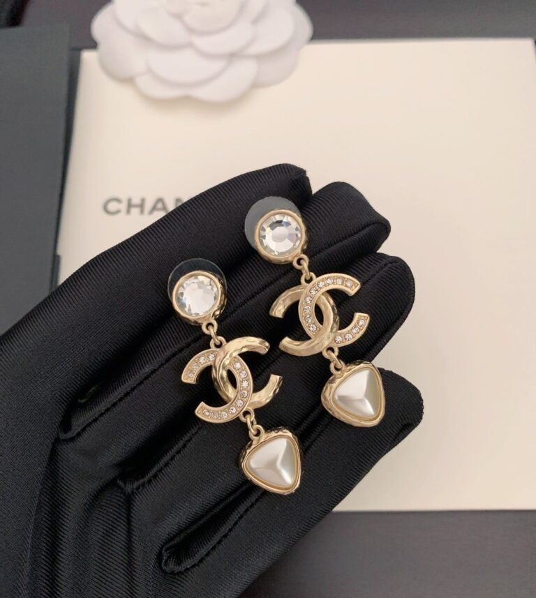 Chanel Cc Gold Earrings - Image 2