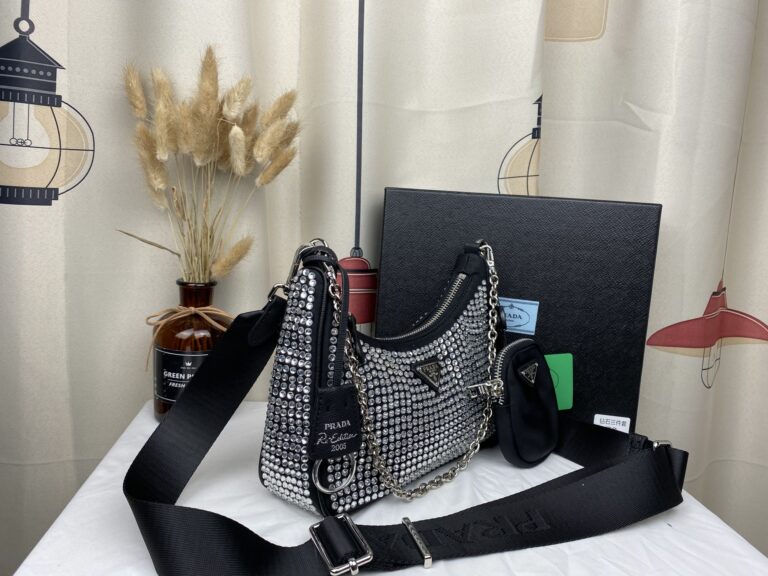 Prada Re-Edition 2005 Satin Bag With Crystals 1Bh2042Awlf0T7Ovv9L - Image 6