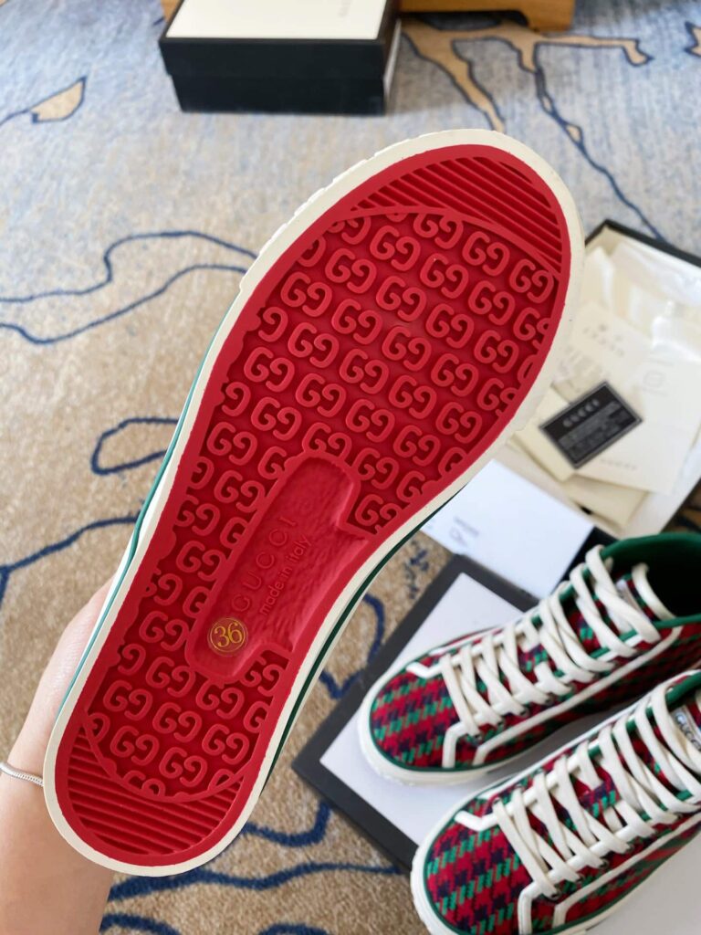 Gucci Tennis 1977 High Top Sneaker Red 644737 2Kt30 8262 - Image 9