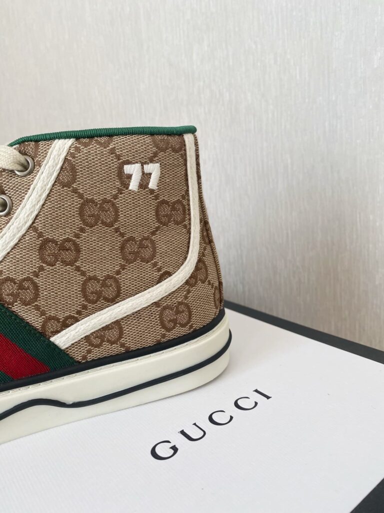 Gucci Tennis 1977 High Top Sneaker Beige 625807 Hvk70 9765 - Image 9
