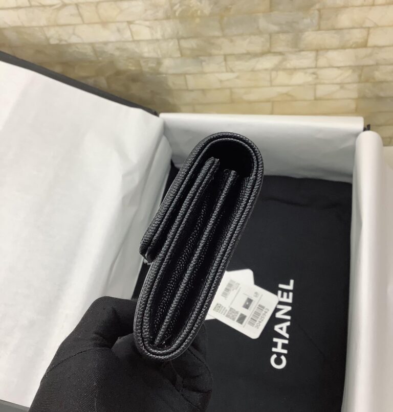 Chanel Boy Long Flap Black Silver Wallet A80286 - Image 3