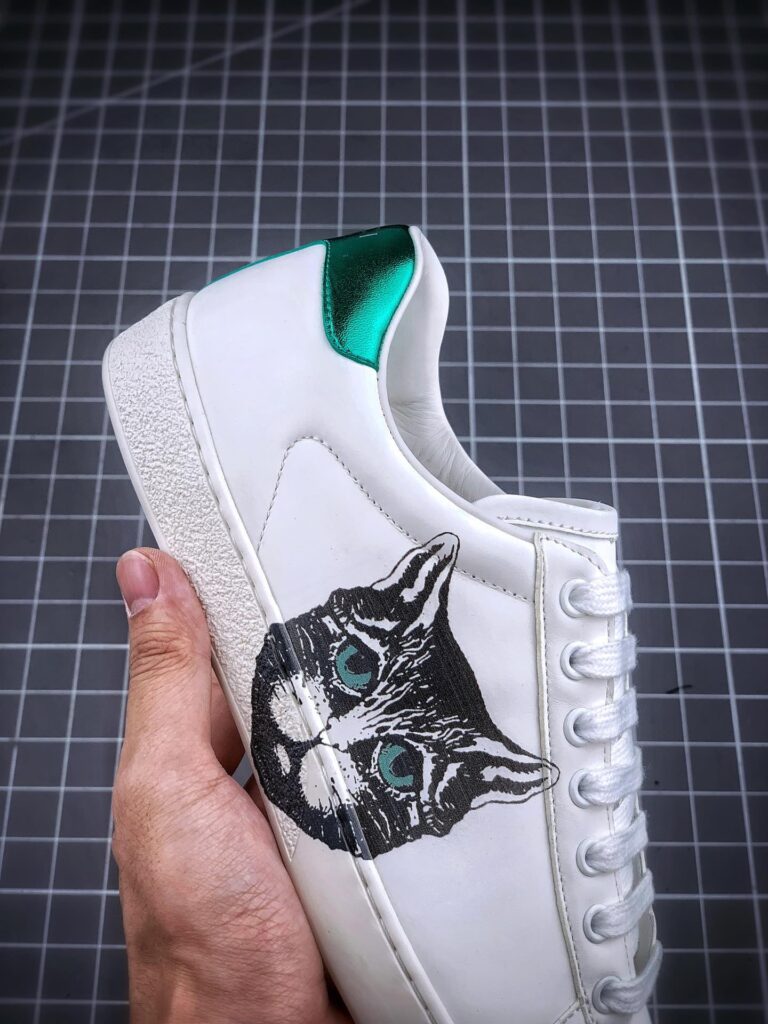 Gucci Ace Embroidered Sneaker Cat White - Image 9
