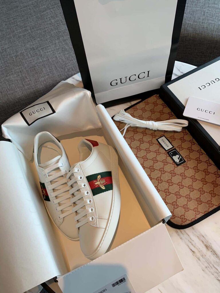 Gucci Ace Embroidered Sneaker Bee White - Image 8