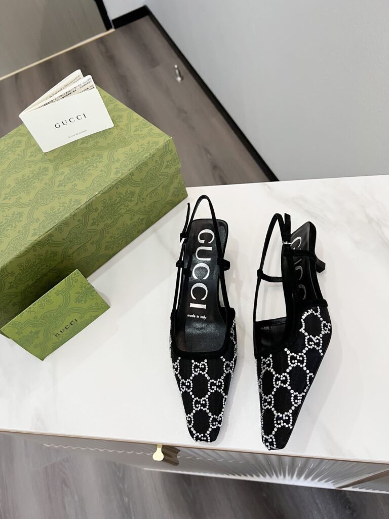 Gucci Women's Slingback Pump Black 675829 F13A0 1000 - Image 5