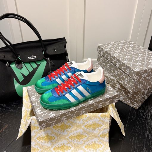 Gucci X Adidas Gazelle Sneaker In Light Blue 707867 U7R10 3660 - Image 5