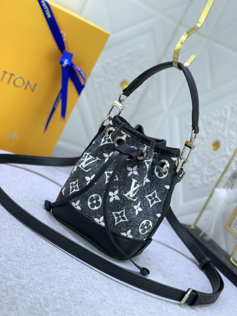 Louis Vuitton Nano Noé Gray Denim 16Cm M46449 - Image 6