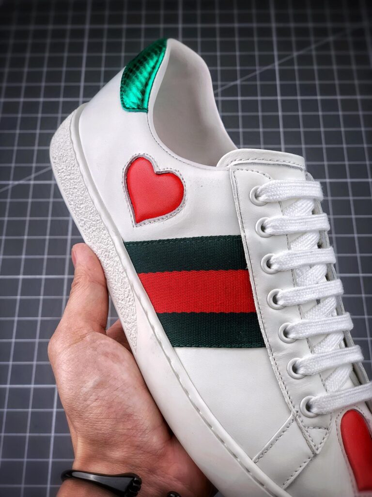 Gucci Wmns Ace Low Heart White 435638 A38M0 9074 - Image 7