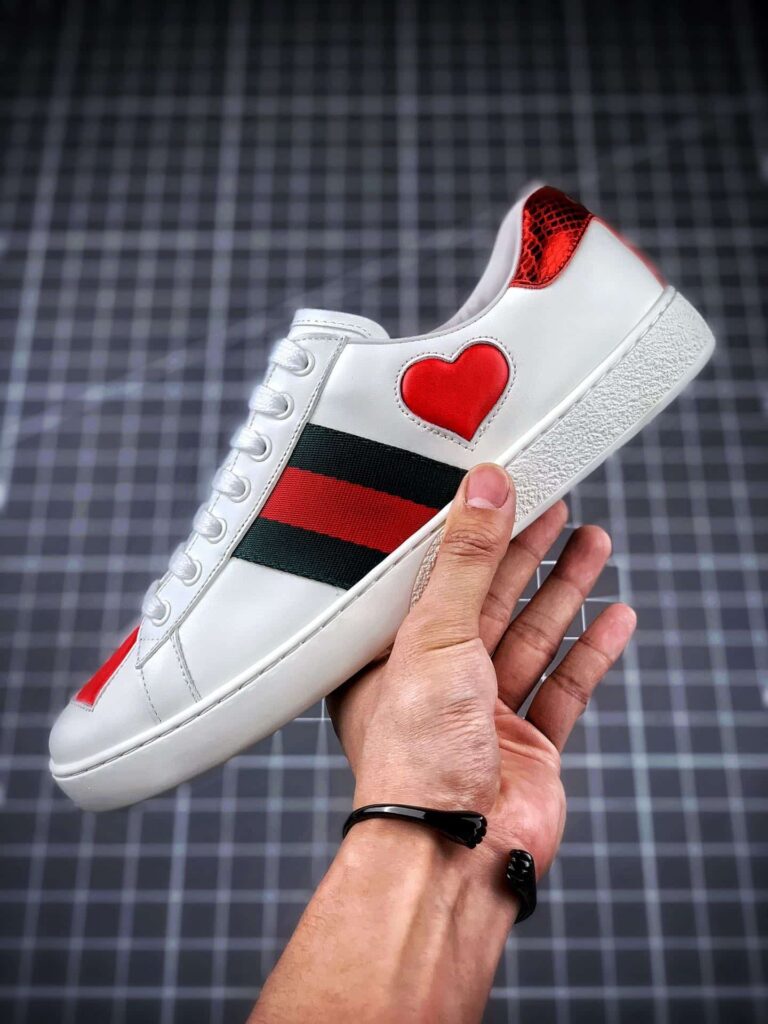 Gucci Wmns Ace Low Heart White 435638 A38M0 9074 - Image 8