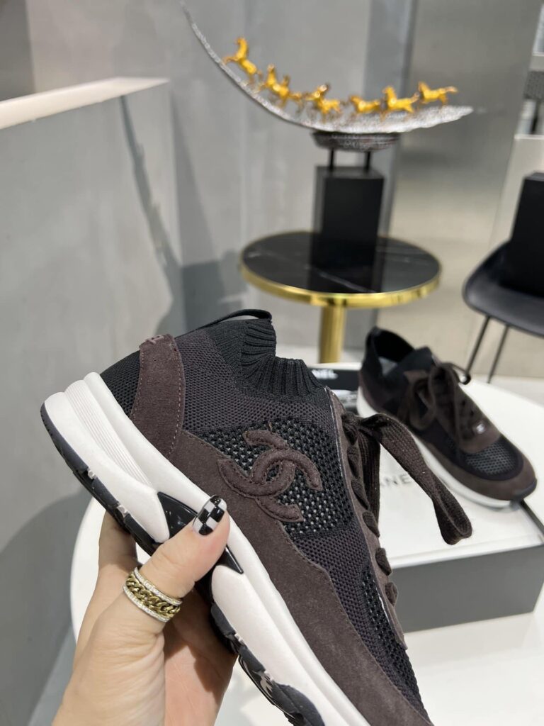 Chanel Low Top Trainer Sneakers Brown G38750 - Image 3