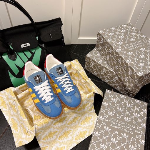 Gucci X Adidas Gazelle Sneaker In Blue 707848 9Stu0 4860 - Image 5