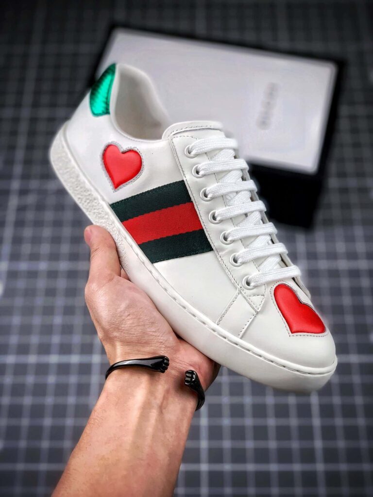Gucci Wmns Ace Low Heart White 435638 A38M0 9074 - Image 9