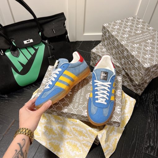 Gucci X Adidas Gazelle Sneaker In Blue 707848 9Stu0 4860 - Image 3