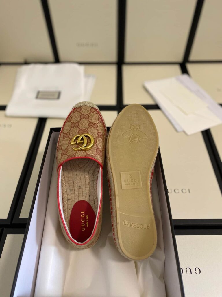 Gucci Women's Matelassé Canvas Espadrille 621239 Kqwm0 9765 - Image 4