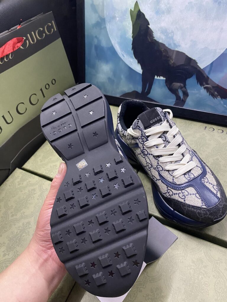 Gucci Women'S Gg Rhyton Sneaker Beige And Blue 692909 Uiq20 1060 - Image 2