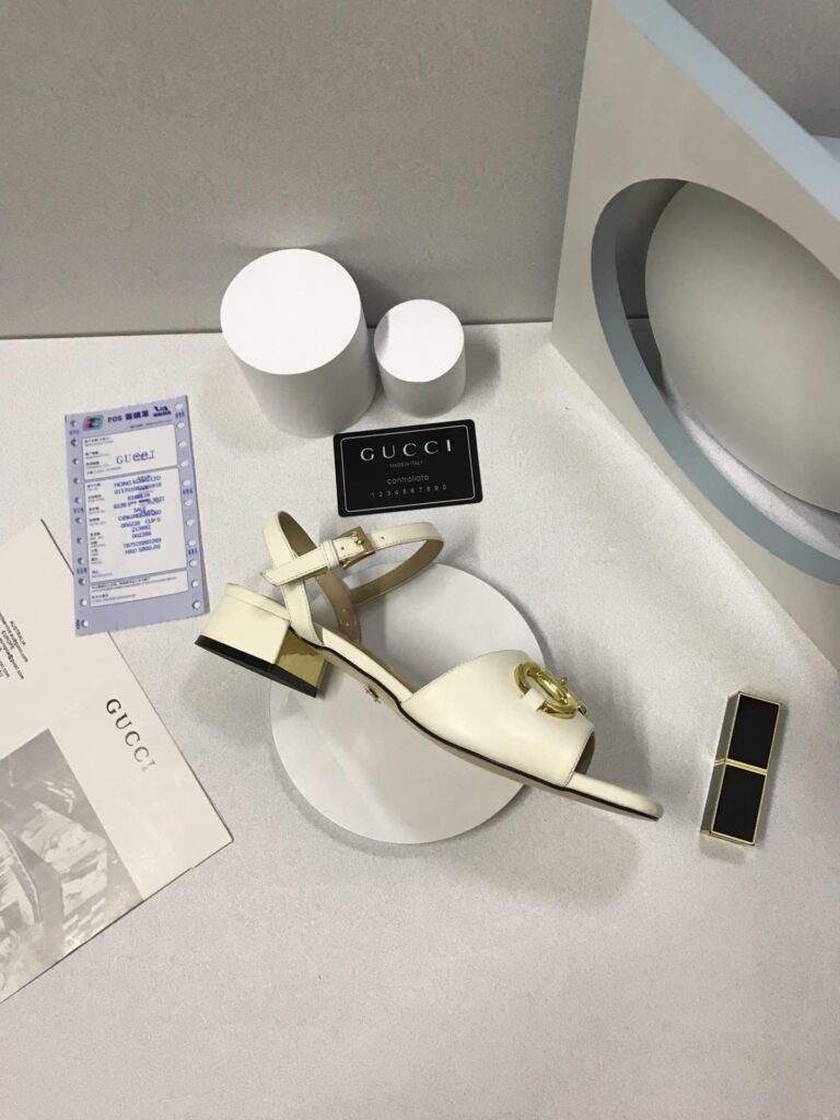 Gucci Women'S Sandal With Horsebit White 655413 Bko00 9022 - Image 5