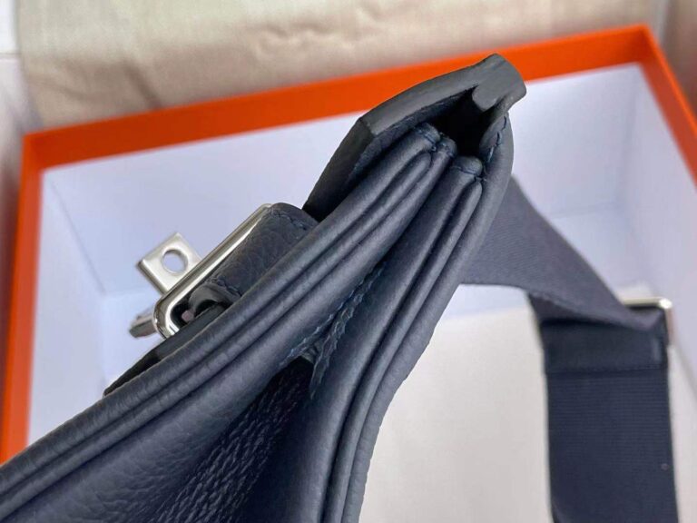 Hermes Hac A Dos Togo Backpack Palladium Hardware Navy Blue 29Cm - Image 6