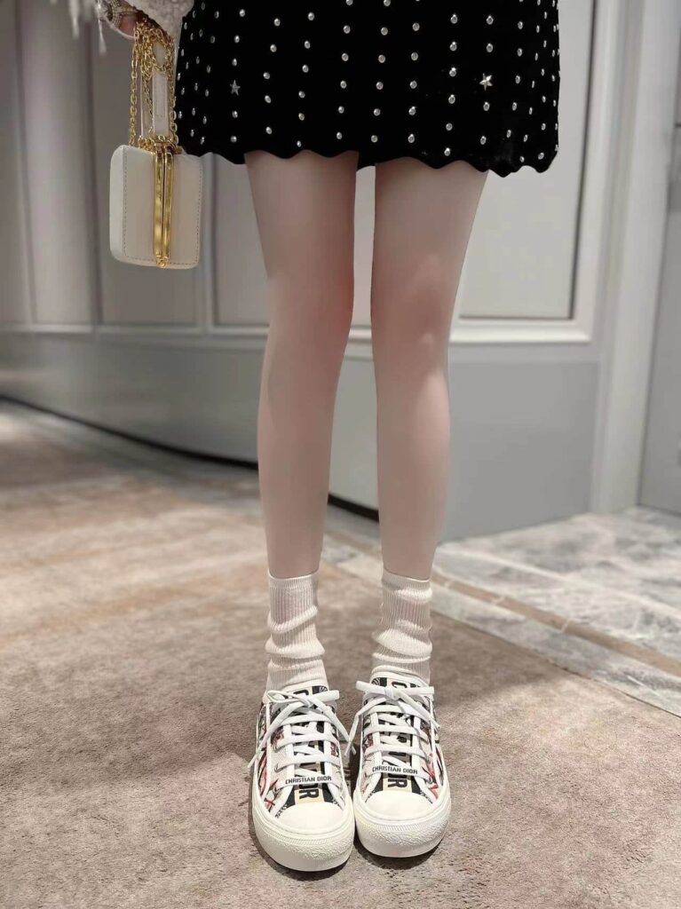 Dior Walk'N' Jardin D'Hiver Embroidered Cotton Sneaker White Multicolor  Kck211Jhrs43L - Image 6